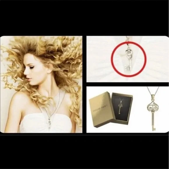 Taylor Swift Silver Key Necklace - Picture 10 of 12